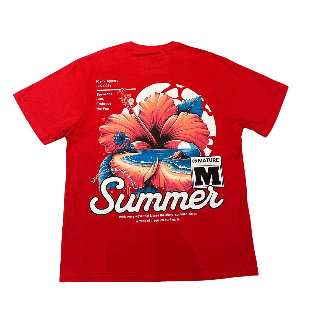 "SUMMER" TEE - RED