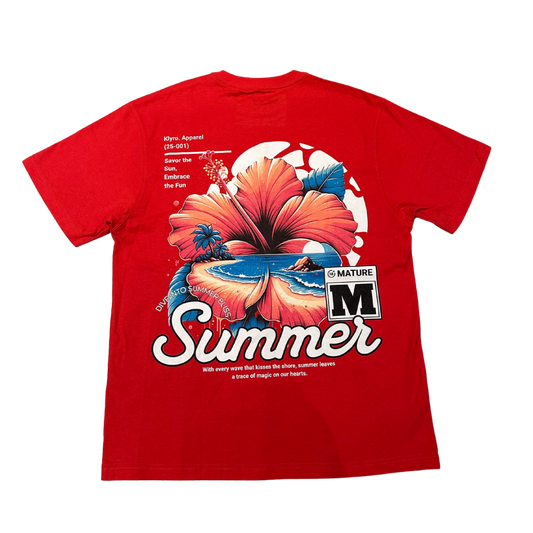 "SUMMER" TEE - RED